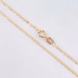 Cadena Plana 1.5gr / 17 3/4 in / 1.3mm Oro Amarillo +3 18K ©