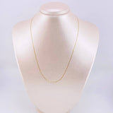Cadena Plana 1.5gr / 17 3/4 in / 1.3mm Oro Amarillo +3 18K ©