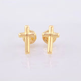 Topos Crúz 0.55gr / 1/2 in / Oro Amarillo 18K *