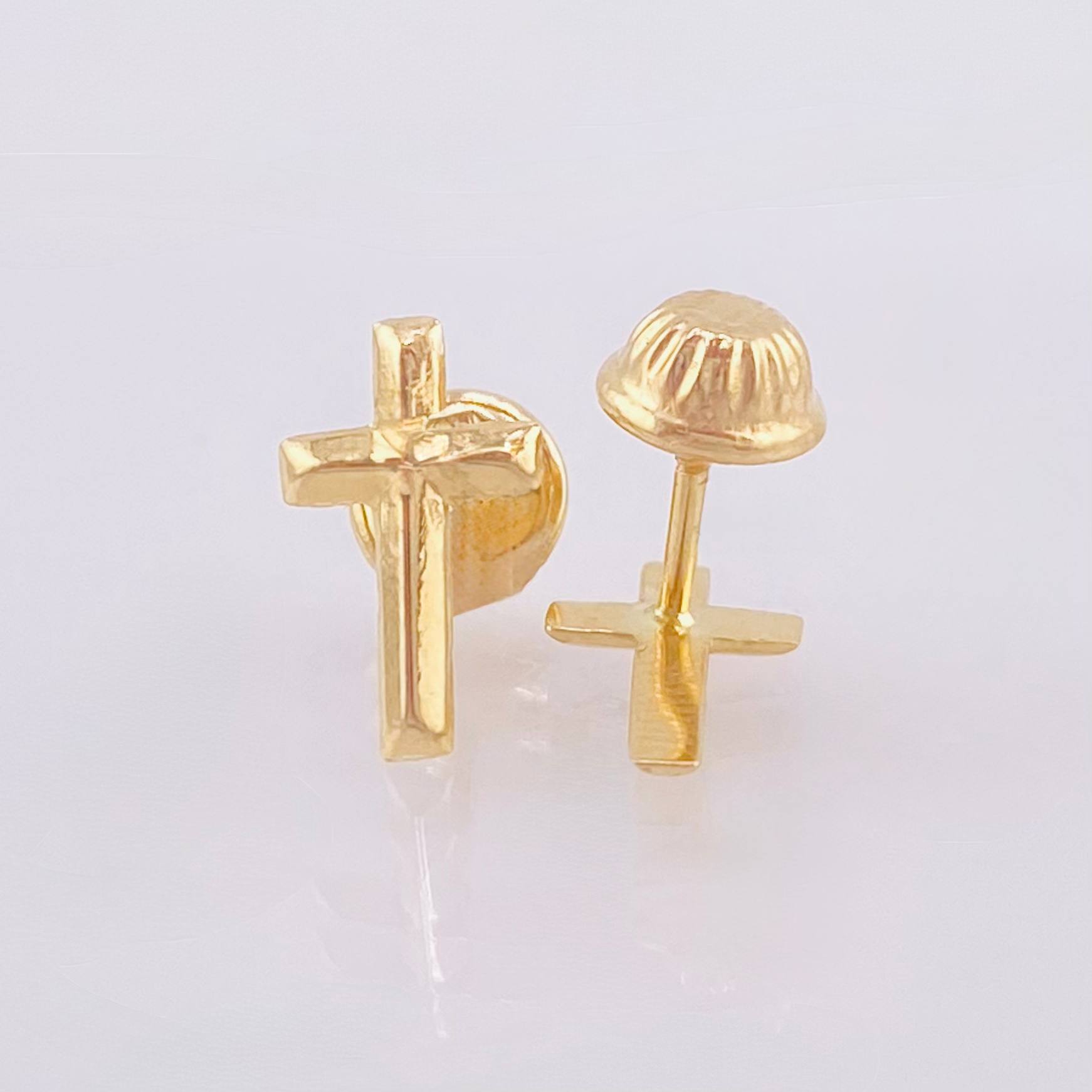 Topos Cruz 0.55gr / 1/2 in / Oro Amarillo 18K