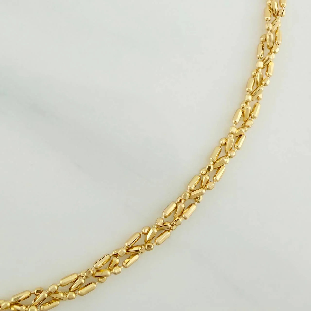 Morse Bracelet 2.4g / 7 in / 2.2mm Yellow Gold 18K