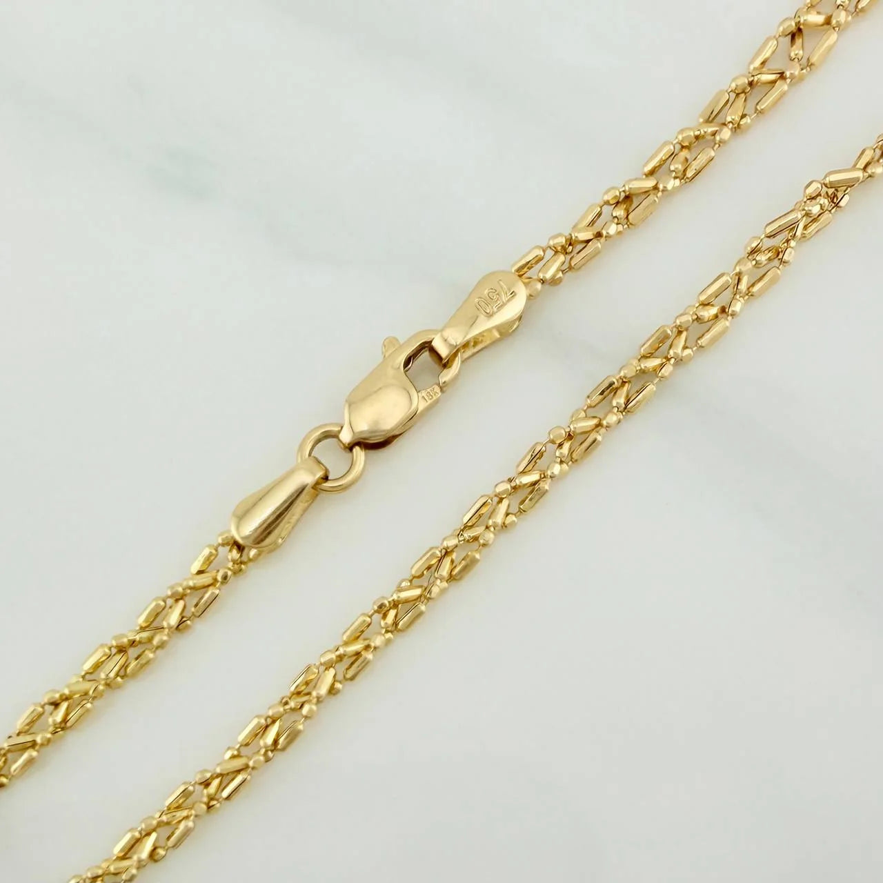 Morse Bracelet 2.4g / 7 in / 2.2mm Yellow Gold 18K