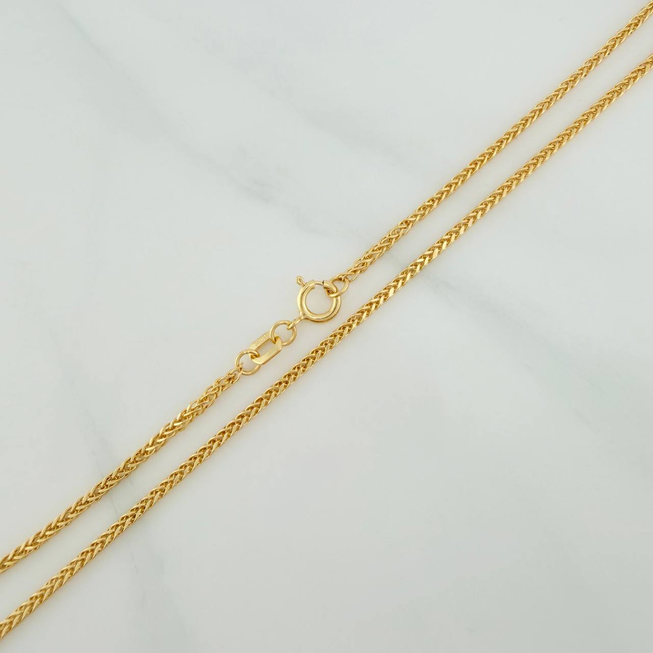 Cadena Franco 1.9gr / 19 3/4 in / 1.31mm Oro Amarillo +3 18K $