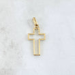 Dije Cruz 1.35gr / 2.6cm / Lisa Oro Amarillo 18K