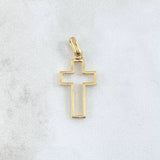 Dije Cruz 1.35gr / 2.6cm / Lisa Oro Amarillo 18K