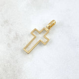 Dije Cruz 1.35gr / 2.6cm / Lisa Oro Amarillo 18K