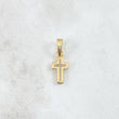 Dije Cruz 0.85gr / 1.8cm / Lisa Oro Amarillo 18K