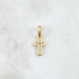 Dije Cruz 0.85gr / 1.8cm / Lisa Oro Amarillo 18K