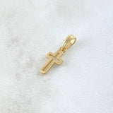 Dije Cruz 0.85gr / 1.8cm / Lisa Oro Amarillo 18K