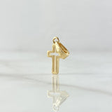 Dije Cruz 0.85gr / 1.8cm / Lisa Oro Amarillo 18K