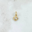 Pendant Flor Helice 0.95gr / 1.5cm / White Zircon Yellow Gold 18K