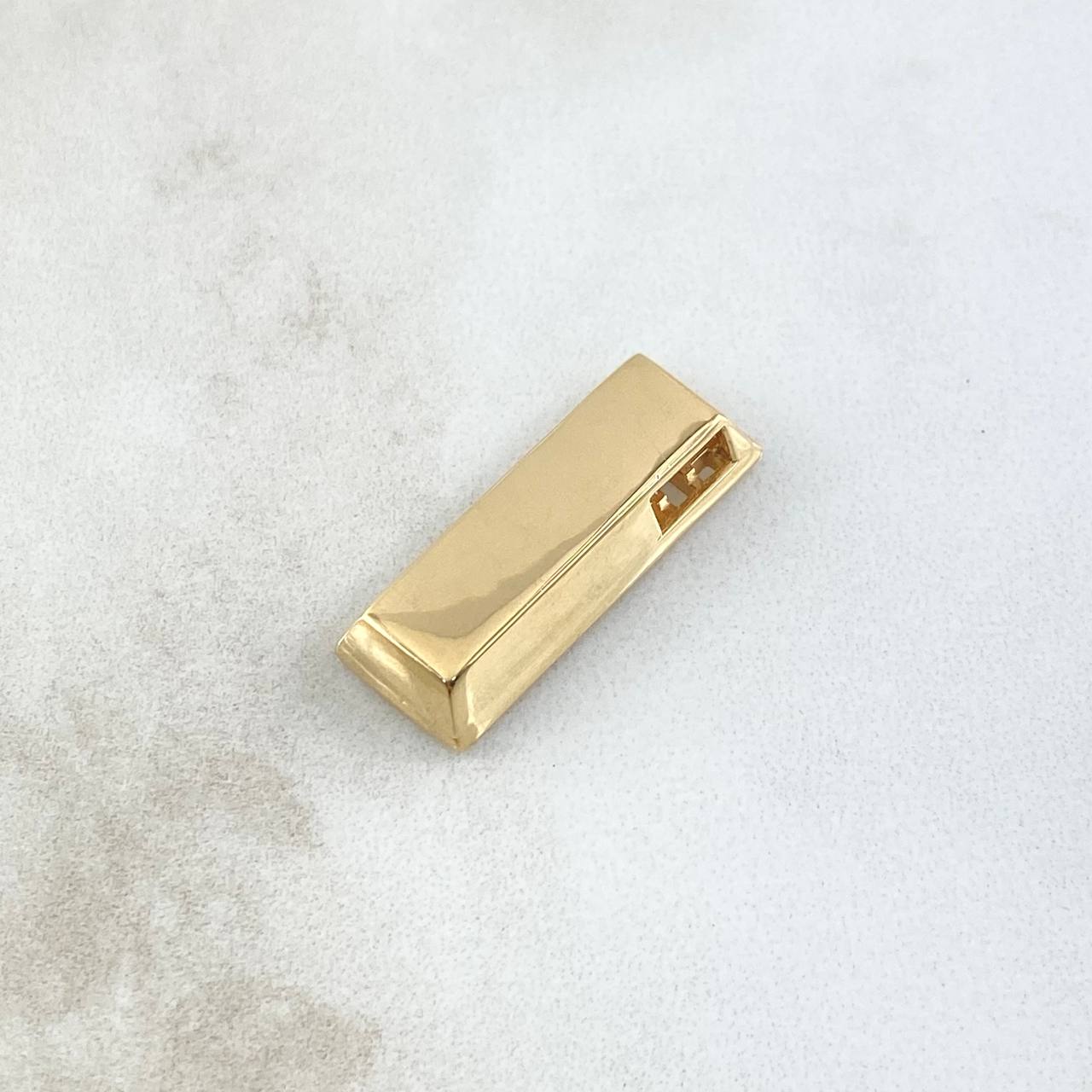 Dije Lingote 5.35gr / 2.5cm / Liso Oro Amarillo 18K