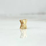 Charm Letter X 0.35gr / 6mm Drum 18K Yellow Gold *