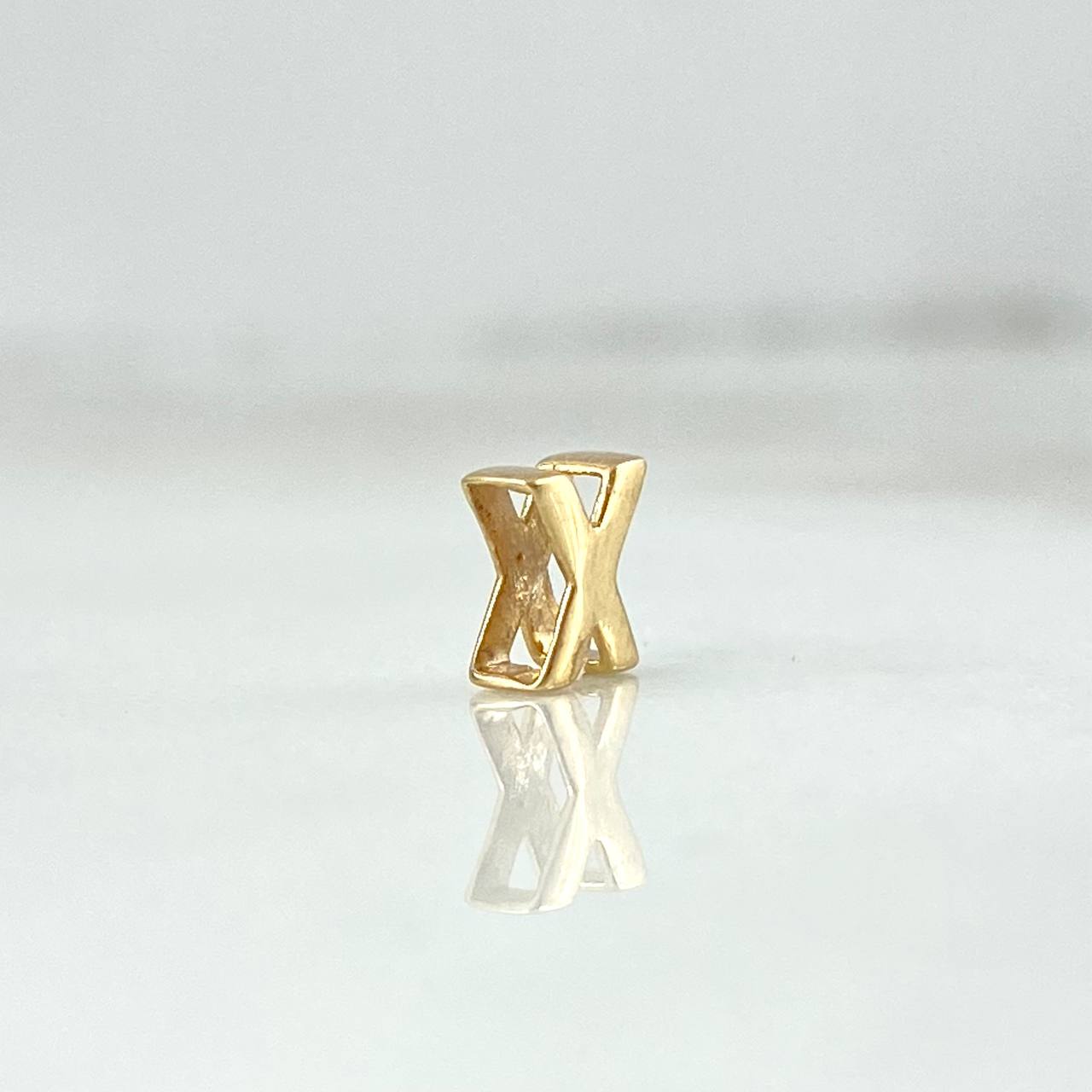 Charm Letter X 0.3gr / 0.5cm / Yellow Gold Drum ©