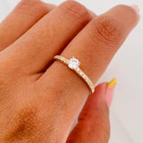 Anillo Solitario Churumbela 1.4 g / T7 1/4 Oro Amarillo 18K