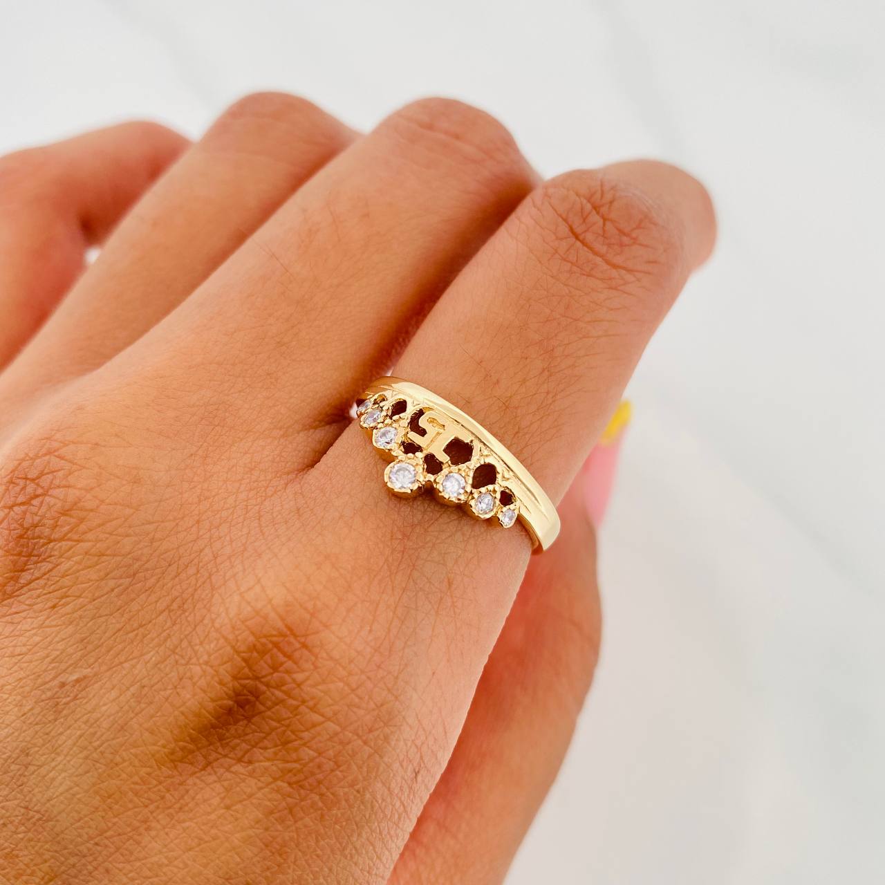 Anillo Corona 15S 2.85 g / T7 Oro Amarillo 18K