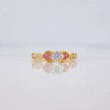 Anillo Solitario Corazones 2.25 g / T6 Oro Amarillo 18K