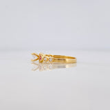 Anillo Solitario Corazones 2.25 g / T6 Oro Amarillo 18K
