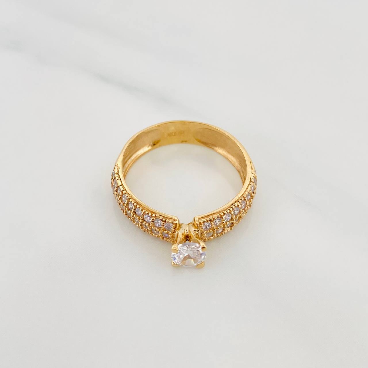 Solitaire Ring Churumbela 3.15 g / T6 3/4 Yellow Gold 18K