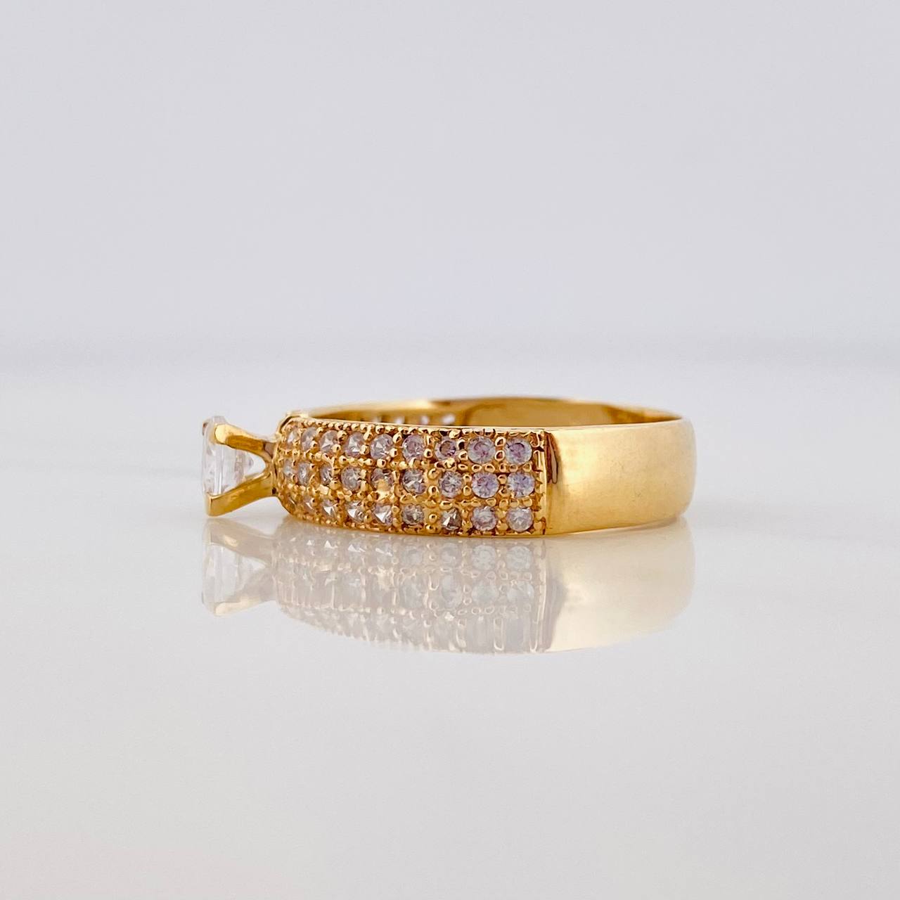 Solitaire Ring Churumbela 3.15 g / T6 3/4 Yellow Gold 18K