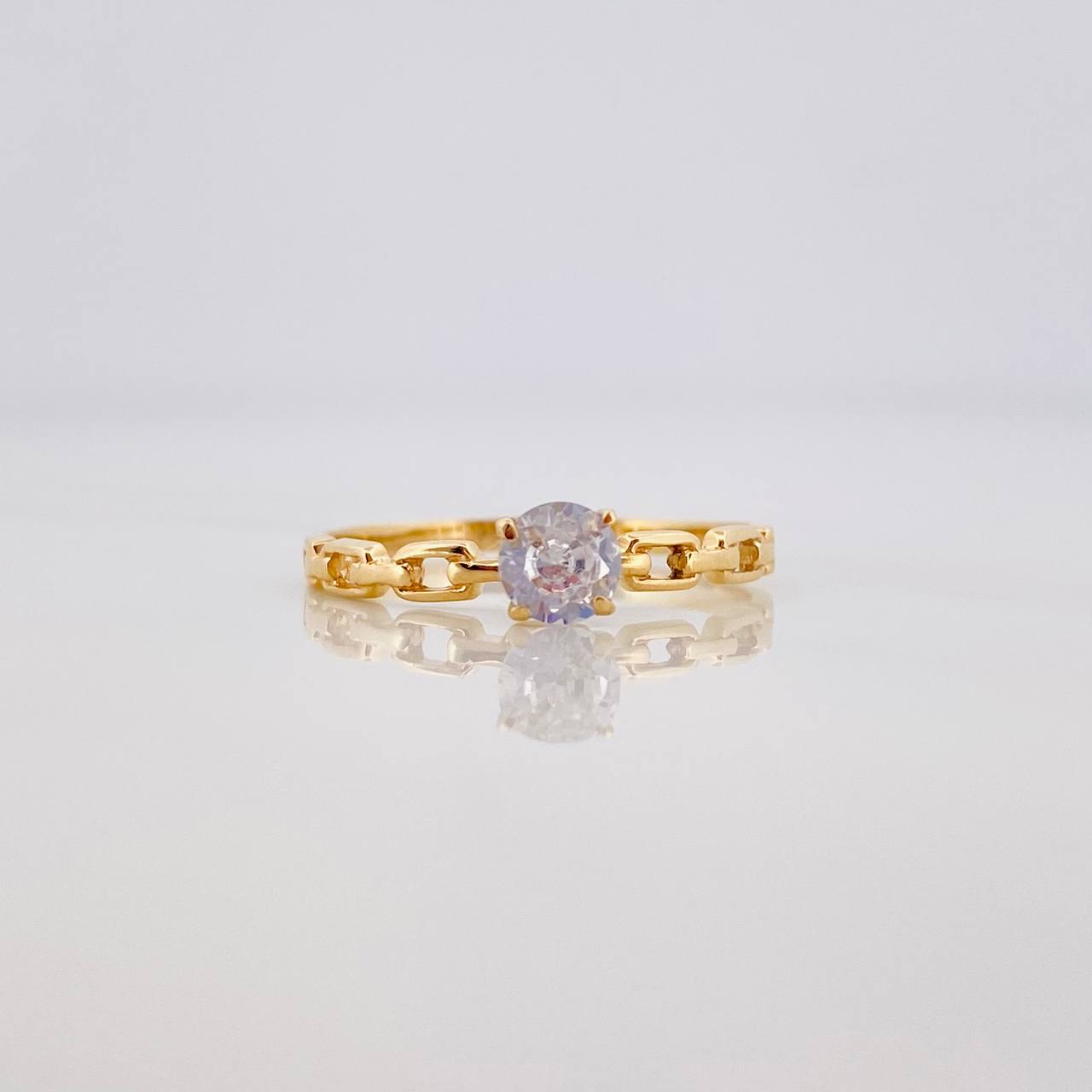 Solitaire Link Ring 1.45 g / T7 Yellow Gold 18K
