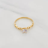 Solitaire Link Ring 1.45 g / T7 Yellow Gold 18K