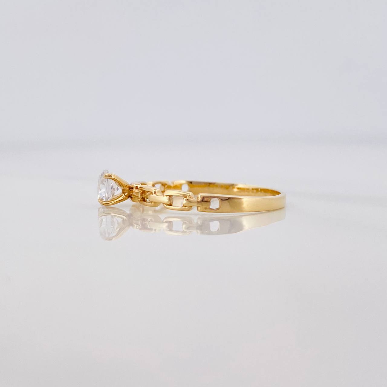 Solitaire Link Ring 1.45 g / T7 Yellow Gold 18K