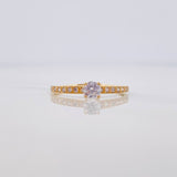 Anillo Solitario Churumbela 1.4 g / T7 1/4 Oro Amarillo 18K