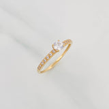 Anillo Solitario Churumbela 1.4 g / T7 1/4 Oro Amarillo 18K