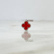 Pendant Clover  1.05gr / 1.6cm / Red Amber White Gold +4 ©