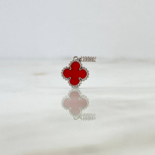 Pendant Clover  1.05gr / 1.6cm / Red Amber White Gold +4 ©