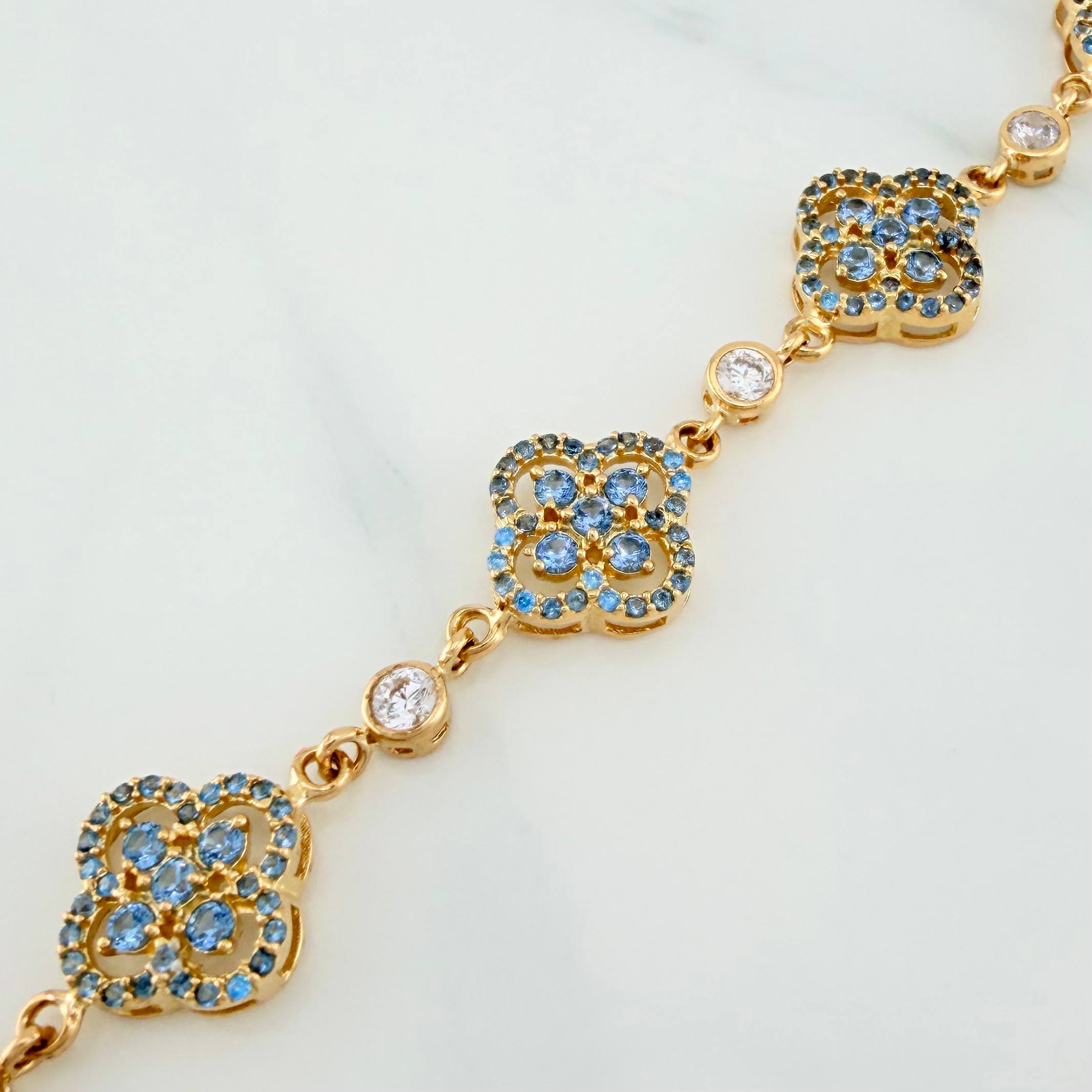 Pulso Trebol 12.7 g / 7 1/2 in / 11.4 mm Oro Amarillo 18K