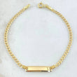 Bracelet Cuban Baby Rectangular Plate 1.8gr / 16cm / 2.4mm Yellow Gold +1 18K ©