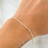 Bracelet Flat 1gr / 19cm / 1.8mm Diamond Cut Three Golds +3 18K ©