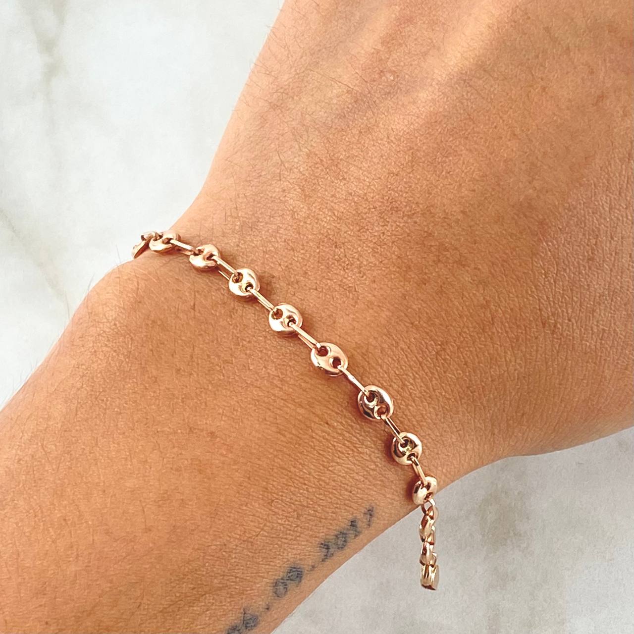 Bracelet GC 1.9gr / 16cm / 3.3mm Smooth Rose Gold 18K