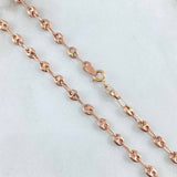 Cadena GC 6.2gr / 50cm / 4mm Lisa Oro Rosa 18K ©