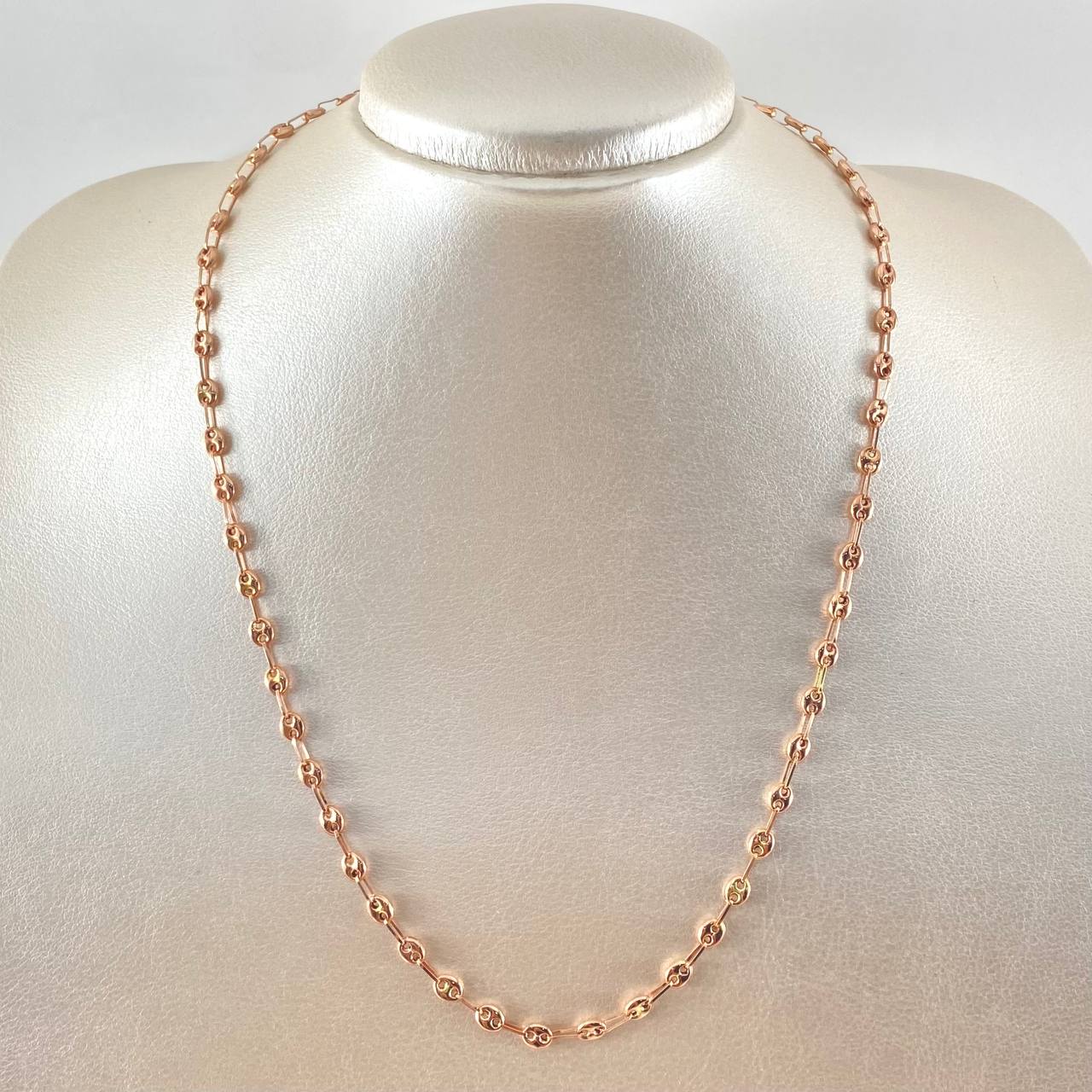 Cadena GC 6.2gr / 50cm / 4mm Lisa Oro Rosa 18K ©