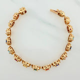 Pulso Halo Tennis 18.5gr / 6 1/4 in / 7.9mm Oro Amarillo 18K $