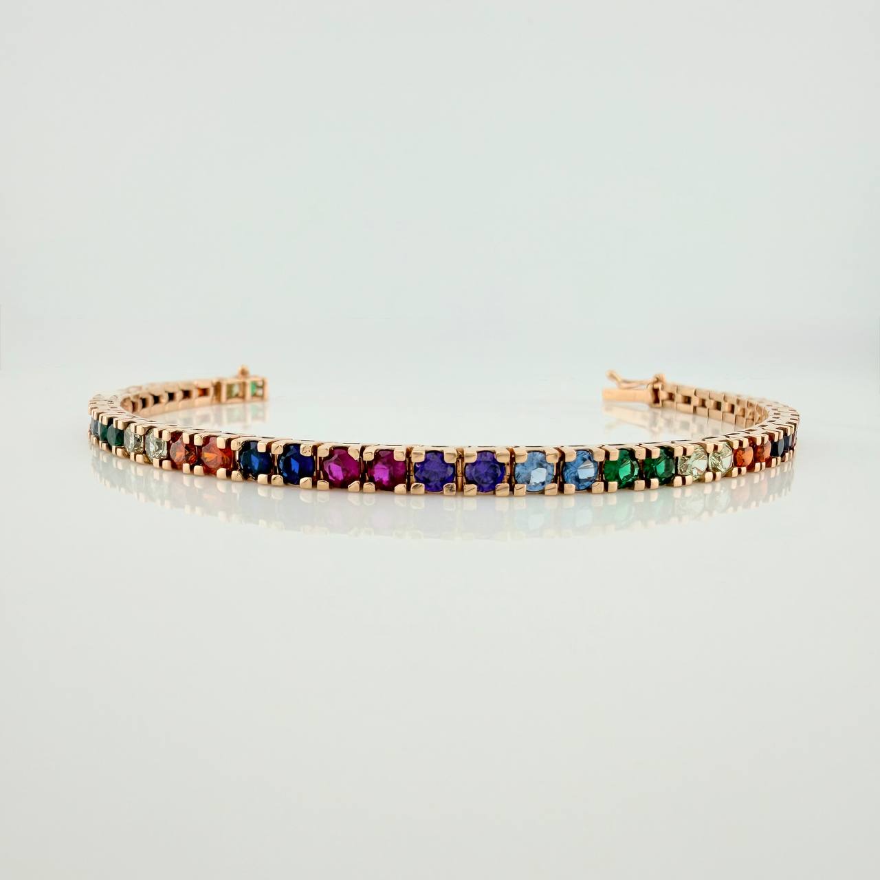 Pulso Tennis 13gr / 6 1/2 in / 3.5mm Oro Rosa 18K $