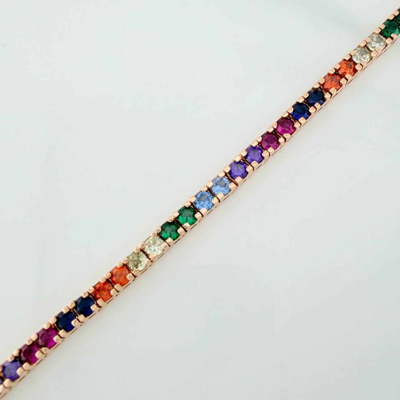 Pulso Tennis 13gr / 6 1/2 in / 3.5mm Oro Rosa 18K $