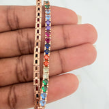 Pulso Tennis 13gr / 6 1/2 in / 3.5mm Oro Rosa 18K $