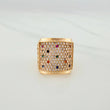 Anillo Placa Circulos 6.65gr / T7 1/4 / Oro Amarillo 18K $