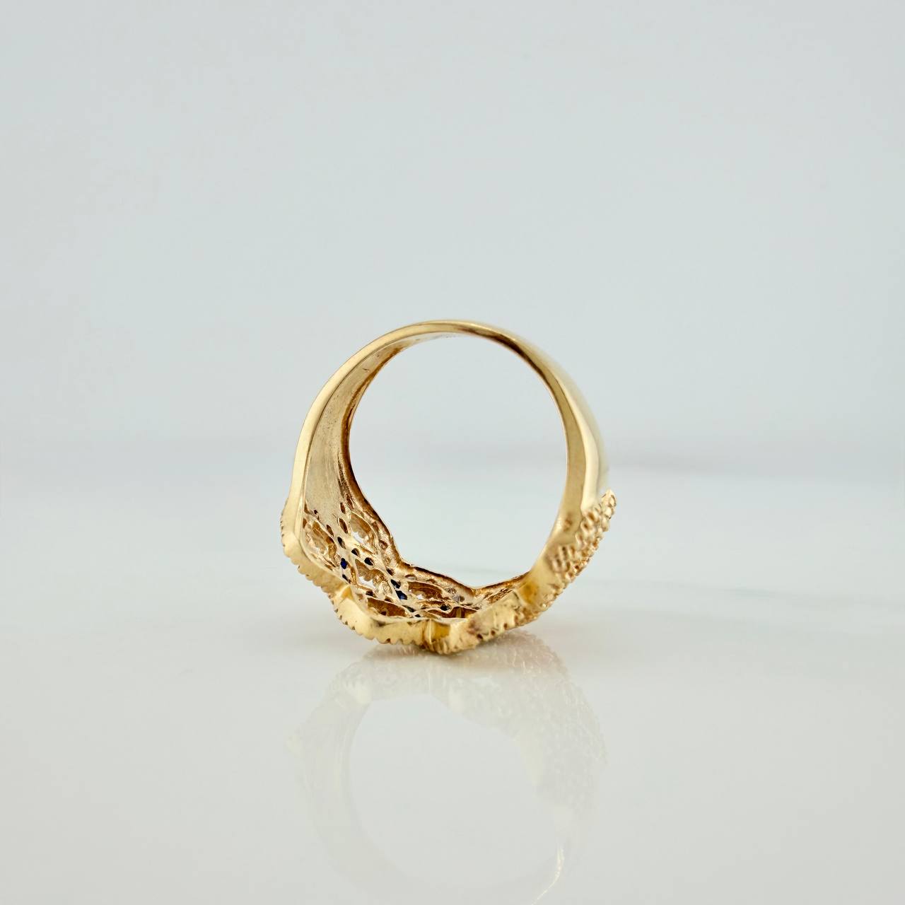 Anillo Lineas Cruzadas 5.2gr / T6 1/2 / Oro Amarillo 18K $