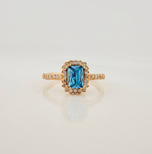 Anillo Halo Marquesina 2.75gr / T7 / Oro Amarillo 18K $