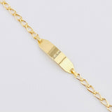 Baby Bracelet Rectangular Plate 1.1gr / 6 in / 2.4mm Yellow Gold 18K *