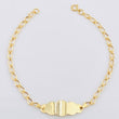 Baby Bracelet Spike Cloud Plate 1.15gr / 6 1/4 in / 2.5mm Yellow Gold 18K *