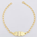 Baby Bracelet Spike Cloud Plate 1.15gr / 6 1/4 in / 2.5mm Yellow Gold 18K *