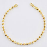 Pulso Militar Diamantado 5.2gr / 7 in / 3.3mm Oro Amarillo 18K *