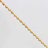 Pulso Militar Diamantado 5.2gr / 7 in / 3.3mm Oro Amarillo 18K *