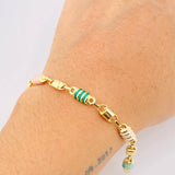 Pulso rustico 4.65gr / 7 in / 5.2mm Oro Amarillo 18K *